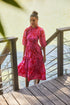 Jolene Floral Frazier Smocked Tiered Midi Dress